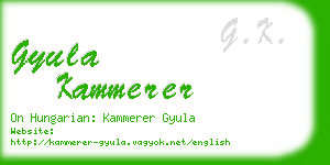 gyula kammerer business card